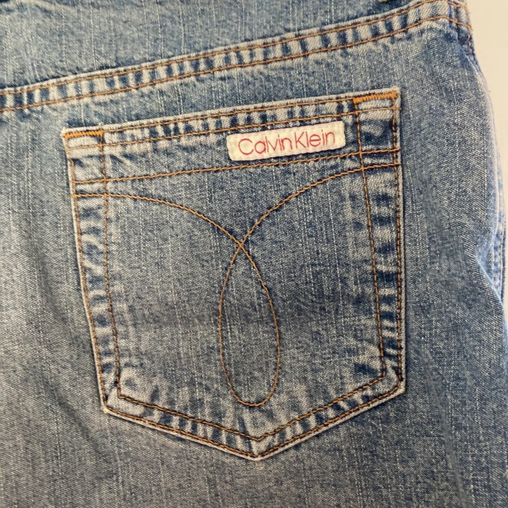 Calvin Klein Front Slit Jean Dress - Picture 4 of 5